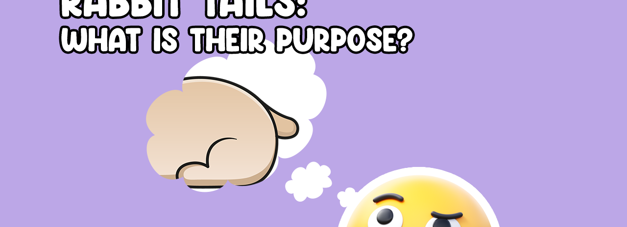 A diagram of an emoji thinking about a rabbit tail