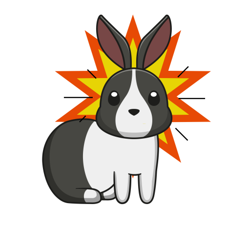 A stressed rabbit